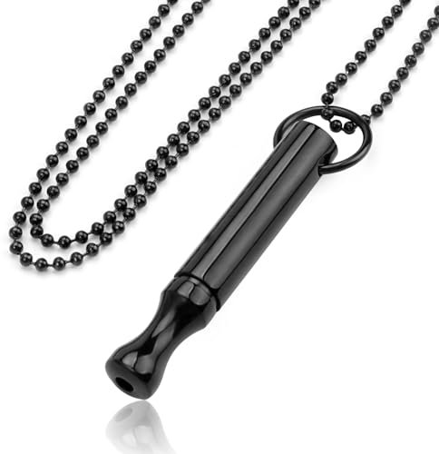 Jinsion Rauchentwöhnung Kette, Stressabbauend Raucherentwöhnung Halskette, für Damen Herren Zur Druckentlastung Reduziert Angstzustände Meditation(Schwarz)