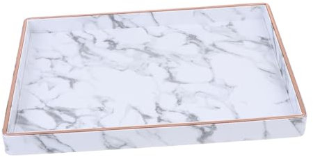 LABRIMP Elegantes Tablett aus Marmor für Schmuck Zuhause Organisation kreative Dekoration Schlüsselringhalter