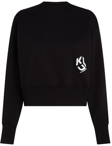 Karl Lagerfeld Jeans Damen Regular Logo Sweatshirt Schwarz XS