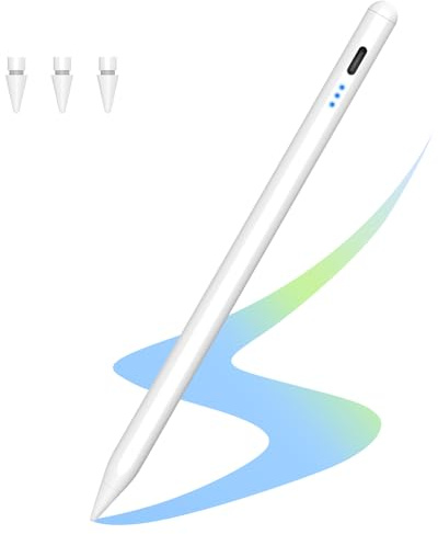 Pencil 1. Generation für iPad 2025-2018, Stift für iPad mit Handfläche Ablehnung & Neigungssensitiv Stifte für Tablet, Pencil für iPad 11-6, Air 3-5/M2/M3,Pro 11/12.9/13 M4, Min 5-6