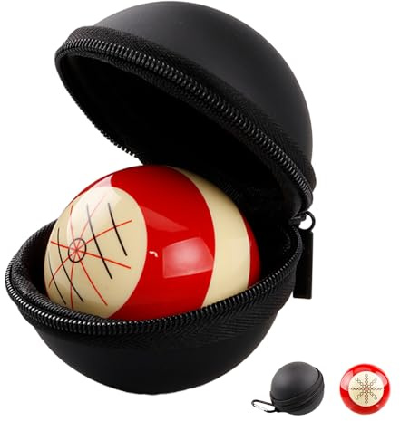 Sinsilvie Billard Cue Balls, 57,2 mm Harz Billard Kugeln Dot Spot Training Cue Ball Pool Standard Trainingsball，Billardkugeln Ball Tasche (Training Artifact)