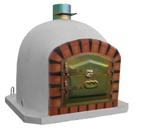 AzJardin- HORNO DE LEÑA MORUNO 80cm- Horno de exterior o interior ideal para asados y pizzas. Puerta hierro zincado. Termómetro instalado en puerta. Fabricado en ladrillo refractario y mortero.