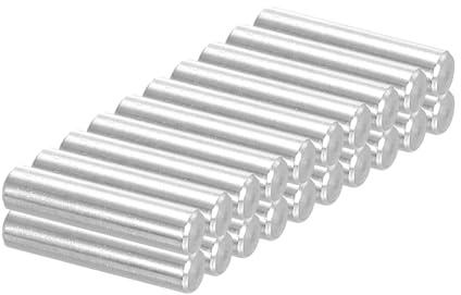 PATIKIL 20 Stück 304 Edelstahl Zylinderstift 6mm Durchmesser, 25mm Länge Dübelstifte Metall Regalstifte für Kleiderschrank Kommode Schrank Bücherregal Industrie Haushalt Möbel Regale