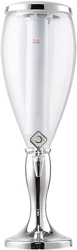 BGFYUSF Dispensador de Cerveza en Forma de Torre， dispensador de Bebidas Dispensador de Cerveza en Forma de Torre Contenedor de Bebidas de Gran Capacidad con Tubo de，D-5L