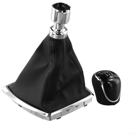 Emiif Pomo de palanca de cambios de 6 velocidades para Ford Kuga 2008-2012 2008-2010, perilla de palanca de cambios interior de coche