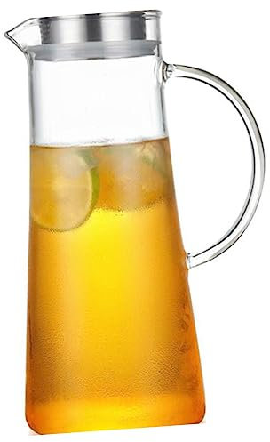 Cabilock Botella Grande De Agua Transparente Dispensador De Vidrio Para Cocina y Sala De