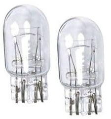 MSA Motorsport T20 W21/5W 7443 580 Car Bulbs, DRL/Daytime Running Light/Sidelight, Clear/Blue/Red/Amber, 2-Pack (Clear)
