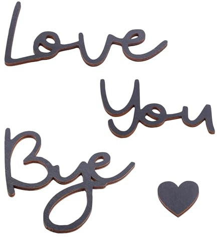 Gosknor Love You Bye Sign Above Door, Wooden Script Family Bedroom Door Topper Decor for Home Hallway Wall & Windows Heartwarming Housewarming Gift for Christmas Valentine's Thanksgiving Weddings
