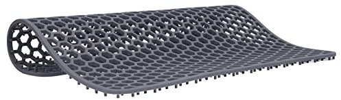 ACOGEDO Lavello da, Portabicchieri per il Fondo del Lavandino con Tappetino per Lavello in Silicone Design a Griglia, Cuscinetto di Protezione del Lavandino Anti -slitta