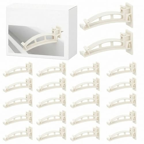 Geelin 10 Pack 5 Gutter Hangers K-Style Hidden Roof Gutter Support Bracket | Drainage Replacement Brackets for Repairs Sagging Gutters, Rain Downspout Parts and Accessories, Durable Outdoor