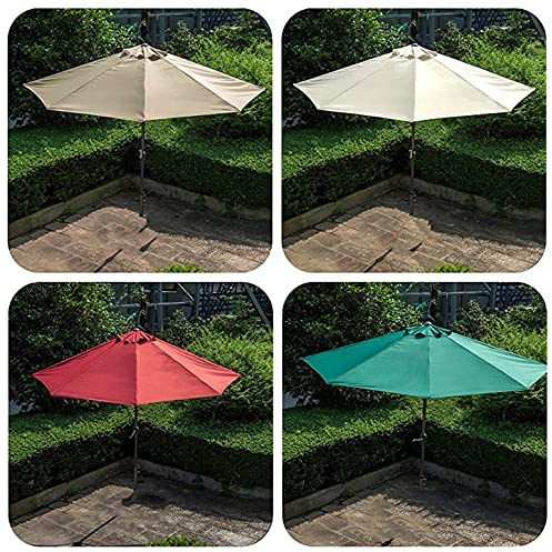 Terrassenschirm für den Außenbereich, 38 mm, freischwingend, Strandschirm, halbrund, Gartenschirm, ideal für Terrasse, Balkon, Innenhof, graubraun, verstellbarer Kurbel-Sonnenschutz