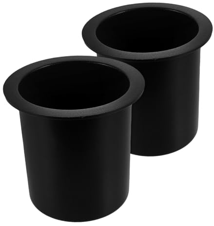 TOPBATHY 2piezas Portavasos para Coche de Plástico Negro Inserto de Portavasos para Coche para Sofás Autocaravanas y Uso Interiores Reemplazo de Inserto para Guardar Bebidas