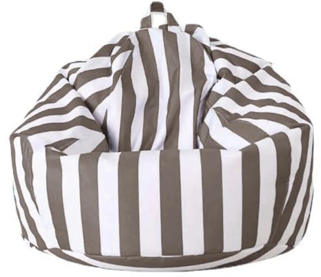 Aufblasbarer Sitzsack für Pool, Outdoor, Sitzsack, Stuhl, wasserdichte Abdeckung, ideal für Wohnzimmer, Strand, Garten, Ecksitz, Erwachsenengröße, D 100 cm, Hellgrau