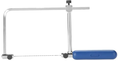 RiToEasysports Jewelry Saw Frame Adjustable Cutting Tool with 6 Spiral Saw Blades High Carbon Steel for Metal Woodworking Crafts ASB400 (ASB400)