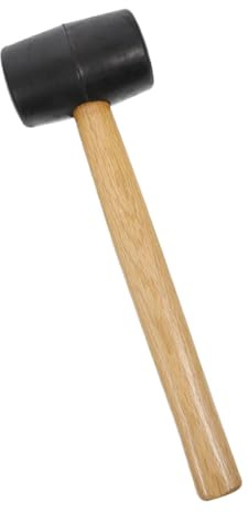 Yardenfun Rubber Mallet Small Wooden Handle Anti-Slip Rubber Hammer for Tile Installation and Woodworking for Carpentry and Camping