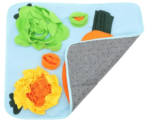 TOYANDONA Alfombrilla para Alimentación de Conejos y Roedores Pequeños, Tapete de Forrajeo de Franela Resistente al Desgaste, Tamaño Mediano para Juego y Ejercicio de Mascotas Pequeñas