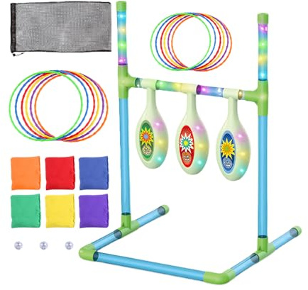 Generisch Geschicklichkeitsspiel Wurfspiel | Set Mit Aufbewahrungstasche,2-in-1 Lernspiel Set - Für Draussen Garten Park Sport Bewegung Spielen Party Familie Erwachsene Kinder Mädchen