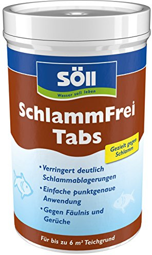 Söll 83333 SchlammFrei Tabs 1 x 3 Tabs - Schlammentferner-Tabletten zum Abbau von organischen Schlamm-Ablagerungen in Gartenteich Fischteich Schwimmteich Koiteich