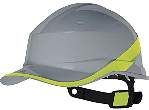 Deltaplus DIAM5GRJAFL Form Baseball Industrieschutzhelm, Grau-Gelb, Größe Einstellbar