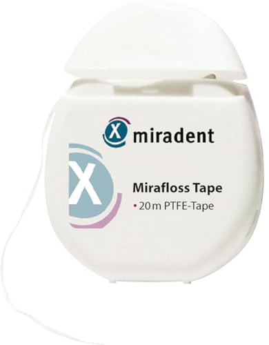 Miradent Mirafloss Tape Zahnseide Dentalband Ptfe imprägniert 20 m - Set à 4 Stück