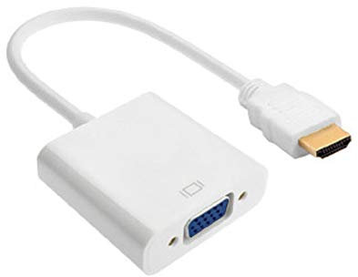 Alextry Adaptateur HDMI vers VGA Adaptateur convertisseur mâle vers femelle 1080P pour tablette PC portable blanc
