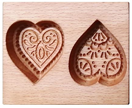 Bozaap Cortador de moldes para Galletas, moldes de Madera para Galletas para Hornear, Molde para Galletas en Forma de corazón, Molde para Hornear para Galletas de Bricolaje, Pan de Jengibre