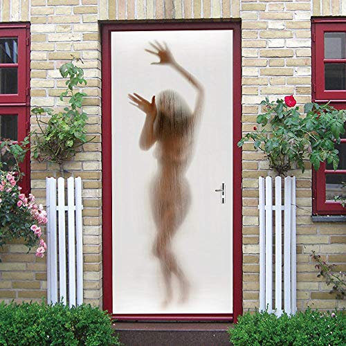 LGWERT Kreatives Mädchenbad mit Charakter türaufkleber wc selbstklebend 77cmx200cm Türaufkleber Türtapete Selbstklebend Türposter Kinderzimmer Fototapete Türfolie Poster TapeteTüraufkleber 3D Decora