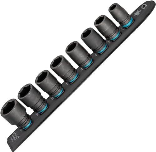 Hazet SmartRail, Flexible Kunststoff-Steckleiste 900S-SR/8, Länge 365 mm | Antrieb 1/2 Zoll (12,5 mm) Vierkant hohl, Abtrieb Außen-Tractionsprofil Sechskant, Länge 365 mm, Breite 37.4 mm, 1430 g