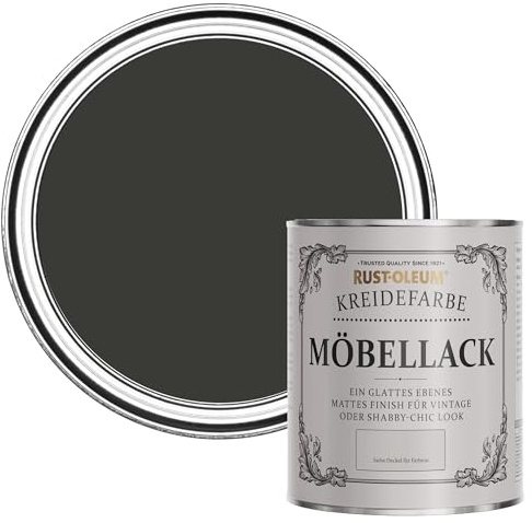 Rust-Oleum Shabby Chic schwarz Vintage Kreidefarbe für Möbel, wasserbasiert, geruchsarm - Zauberabend 750ML