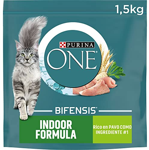 Purina ONE Bifensis pienso gato Adulto Interior Pavo 6x1,5 kg