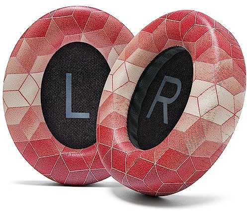 WC Wicked Cushions Upgraded Replacement Ear Pads for Bose 700 Noise Cancelling Headphones (NC700) - Softer PU Leather, Luxurious Memory Foam, Added Thickness, Extra Durable Ear Cushions |Hex Red