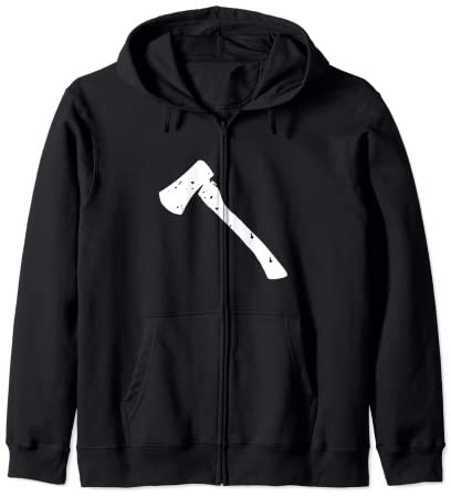 Ich und meine Axe Chopping Block Firewood Splitter Hatchet Wedge Zip Hoodie
