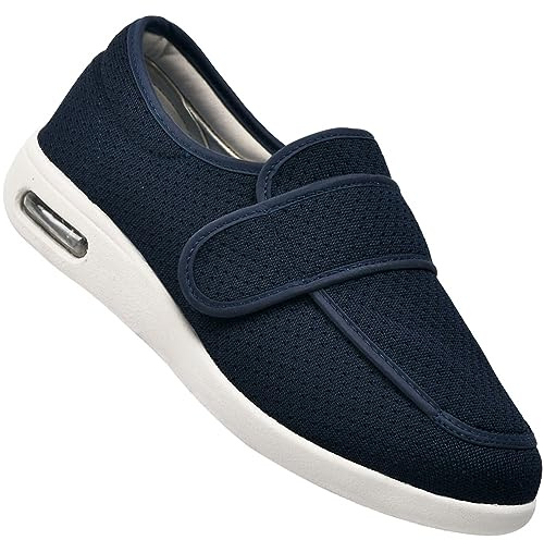 Zapatos Pies Anchos, Zapatillas Mujer Ortopedica Zapatos Juanetes Mujer Zapatos Mujer Ancho Especial Verano Zapato De Salud Cómodo (Color : Blue, Size : 39 EU)