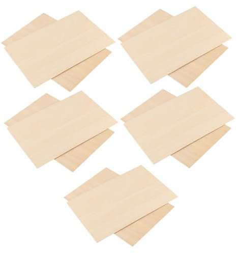 EXCEART 10stücke Rechteckige Ungeölte Sperrholzplatten Diy Holz Scheiben Zum Malen Und Basteln Für Heimwerkerprojekte Und Dekorationen
