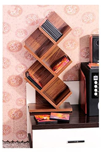 WAOCEO Schallplattenständer Desktop-CD-Regal aus Holz, Plattenaufbewahrung, TV-Schrank, Ornament, Dekoration, DVD-Regal CD Aufbewahrung Organizer (Color : A)