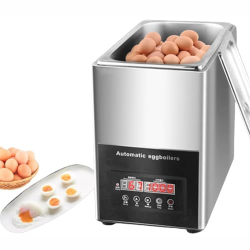 CYMYYDS Cocedor De Huevos Automático Comercial para Aguas Termales, Cocedor De Huevos Eléctrico 800W, Cocina Fácilmente 60 Huevos, para Huevos De Aguas Termales, Huevos Pasados por Agua Suaves