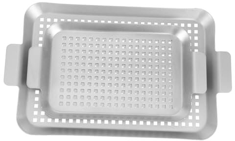 Happyyami 1satz Backblech Mit Griffen Für Ofen Und Toasterofen Grillpfanne Für Gesundes Kochen Zum Grillen Von Gemüse Und Fleisch Perforiertes Design Für Fettabfluss