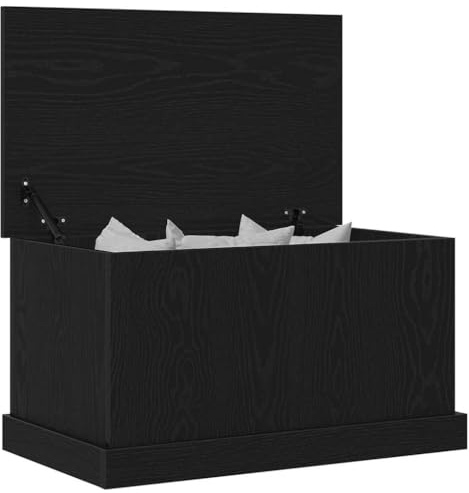 vidaXL Scatola di Stoccaggio Rovere nero 70 x 40 x 38 cm | Abbastanza spazio per le tue cose, Fatta per durare, è super affidabile, Design chic che si abbina a qualsiasi arredamento