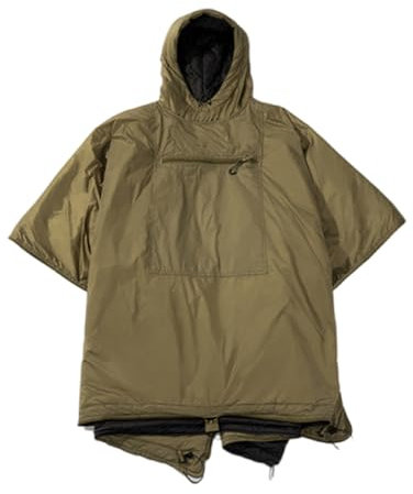 YHAILI Tragbarer Schlafsack, Poncho, Stadiondecke, Outdoor, dick und groß, mit Kapuze, Poncho, Umhang, wasserdichte Campingdecke