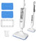 WuDLi Balai Vapeur, aspirateur Eau et poussière, Nettoyeur Vapeur portatif, réservoir d'eau de 400 ML, Chauffe en 20 Secondes, pour sols, Tapis et fenêtres