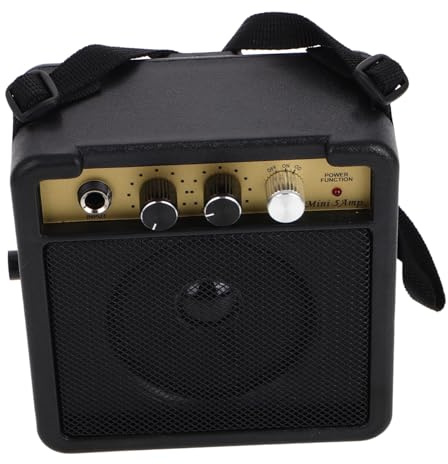 Mini Electric Guitar Amplifier 5w Combo Amp Black Plastic | Built-in Sound Effects, High Fidelity Audio, Compact Portable Design, Versatile Connectivity, without Battery