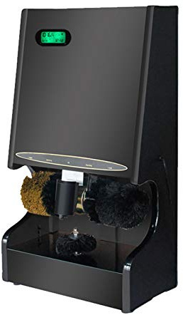 KRXSOBNV, Rimozione Automatica a induzione, lucidatura, lubrificazione, Risparmio energetico e Bassa rumorosità, for Ufficio, Hotel, Banca, casa,Lucidascarpe Elettrico(Black)
