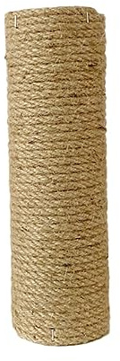 ERINGOGO Poste Rascador para Gatos Funcional de Madera Cuerda de 6 Cm Diámetro y 40 Cm Largo para Rascador de Pared Adecuado para Gatos Pequeños y Trepadores Domésticos