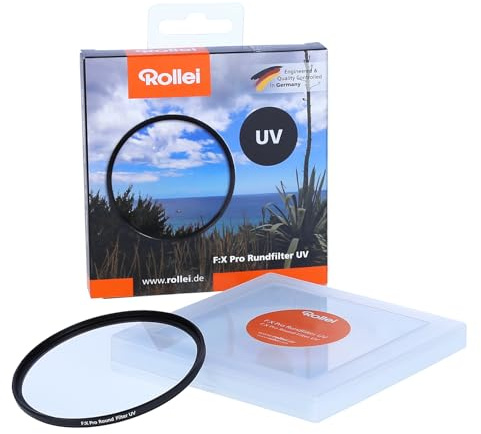 Rollei F:X Pro Rundfilter UV-Filter 52 mm Schutzfilter Ultraviolett Filter | 99,2% Lichtdurchlässigkeit 24 Schichten Spezieller Beschichtung Schraubfilter für Professionelle Kameraobjektive UV-Filter
