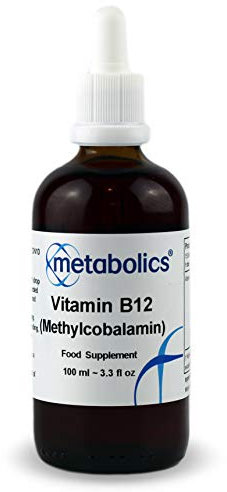 Liquid B12 Methylcobalamin by Metabolics — Vitamin B12 Supplement Containing Only Methylcobalamin & Purified Water — Contributes to The Reduction of Tiredness & Fatigue | Additive Free