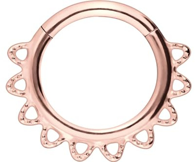 PIERCINGLINE Chirurgenstahl Segmentring Clicker | Spitzen | Piercing für Septum Tragus Helix | Farbauswahl