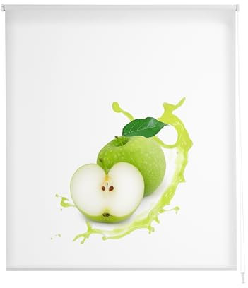 Estoralis Cocina| Estor Enrollable Diseño Moderno|Sin Taladrar Translúcido Estampado | Modelo C-1203 | 80 x 150 cm (Ancho/Alto) Tamaño Tela 77 x 150 cm | Estores para Ventanas y Puertas