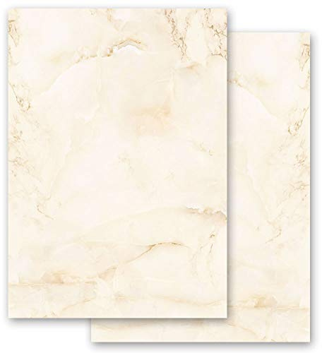 Briefpapier Marmor & Struktur MARMOR BEIGE - DIN A5 Format 50 Blatt - Paper-Media