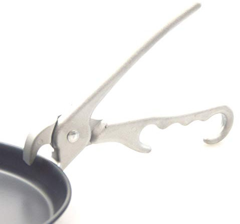 Gastronette Pizzazange handliche praktische Pizzablechzange Blechzange für Pizzablech Stempelzange Blech Stempel Zange aus massivem Zinkguss mit 21 cm Gesamtlänge silberfarben Pizza Tong