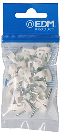 GRAPA BLANCA CABLE MANGUERA PLANA 2x1,5 Nº 1 (25UNIDADES) EDM